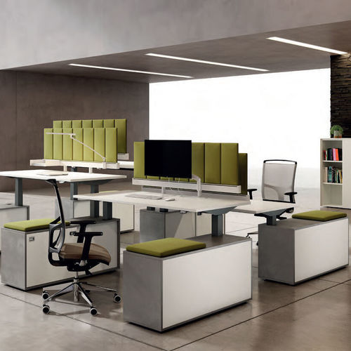 Scrivania da terra - SIT N' STAND - Styloffice S.p.a. - da 2 persone / contemporanea / in legno