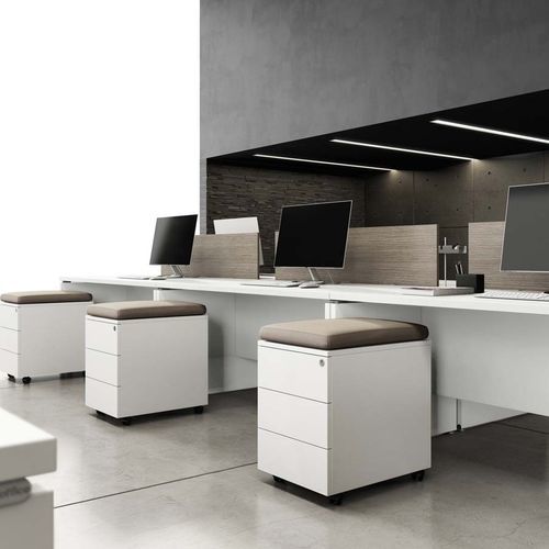 Cassettiera per ufficio in metallo - GLAM G3 - Styloffice S.p.a. - 3 cassetti / con rotelle / a chiave