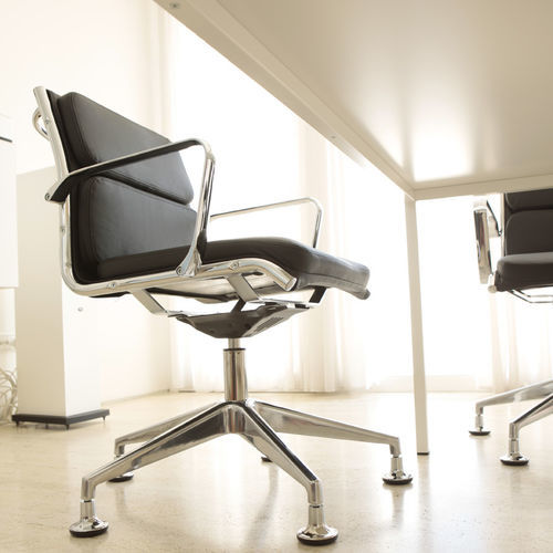 Sedia visitatore contemporanea - Styloffice S.p.a. - da interno / in pelle / in metallo