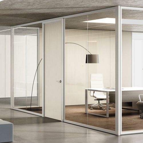 Parete amovibile - TECNA+ - Styloffice S.p.a. - a vetrina / in laminato / in metallo