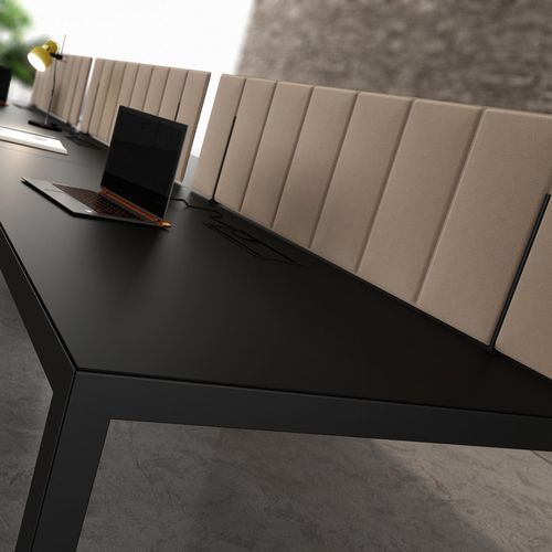 Divisorio per ufficio su scrivania - KAY4 O - Styloffice S.p.a. - in laminato / grigio / verde