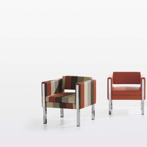 Poltrona contemporanea - LOUNGE - Styloffice S.p.a. - in tessuto / in metallo / marrone