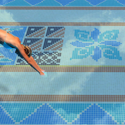 Mosaico in vetro - SOUTH PACIFIC : ANGOLA LUANDA - Hisbalit - lucido / da interno / per piscina