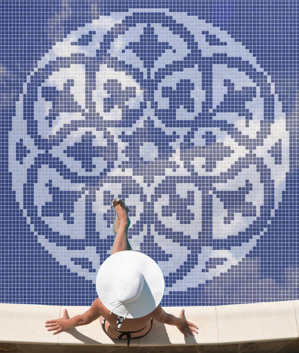 Mosaico in vetro - EUROPA - MEDITERRANEAN SEA : GREECE GREEK ROSE - Hisbalit - lucido / da interno / per piscina