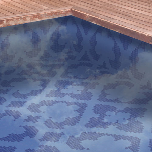 Mosaico in vetro - ORIENTE PRÓXIMO - ARABIAN SEA : DUBAI JEBEL - Hisbalit - lucido / da interno / per piscina