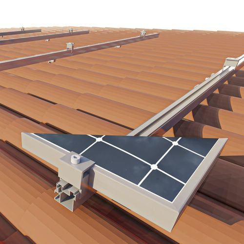 Sistema di montaggio per tetto di tegole - Pv tile roof  - PESPA ALUMIN - per impianti fotovoltaici
