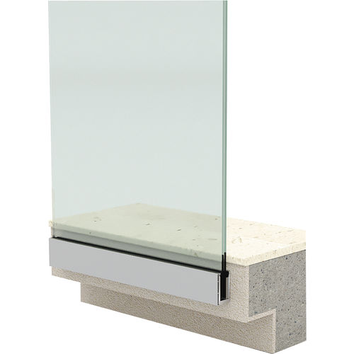 Ringhiera senza telaio - IRIS CC1 - PESPA ALUMIN - in alluminio / pannelli in vetro / da esterno