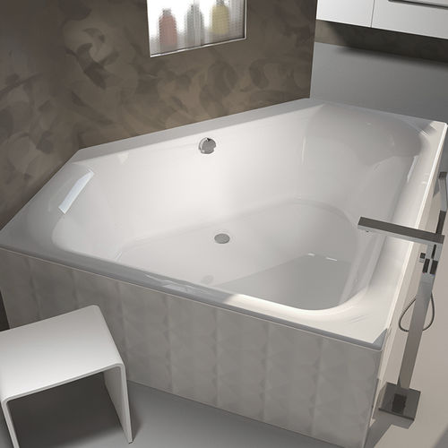 Vasca da bagno d'angolo - AUSTIN - RIHO - in acrilico / idromassaggio / bianca