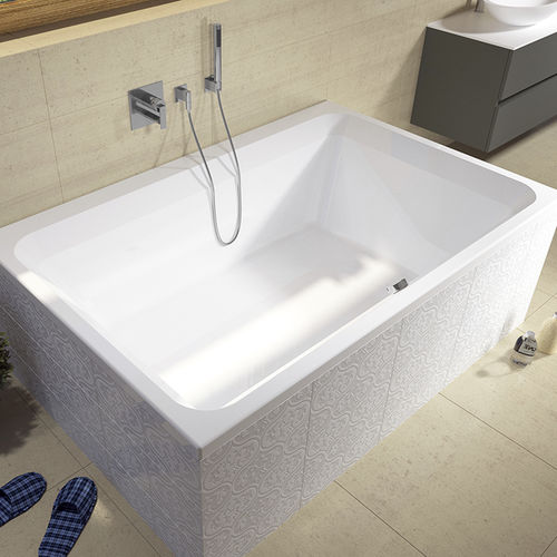 Vasca da bagno in acrilico - CASTELLO - RIHO - doppia / idromassaggio / bianca
