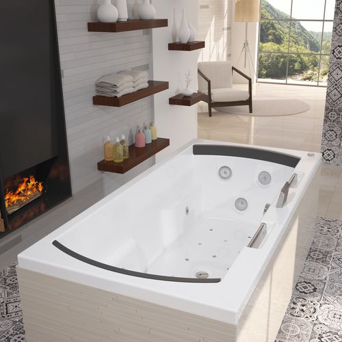 Vasca da bagno in acrilico - LISA - RIHO - idromassaggio / bianca