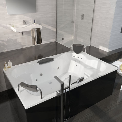 Vasca da bagno in acrilico - CLAUDIA - RIHO - doppia / idromassaggio / bianca
