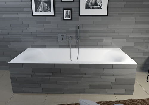 Vasca da bagno da incasso - LINARES VELVET WHITE - RIHO - in acrilico / bianca