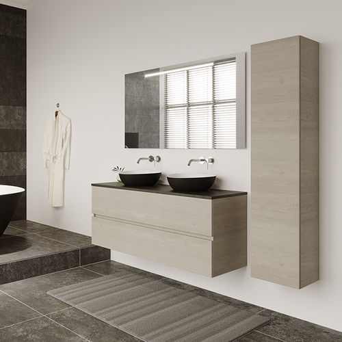 Specchio da bagno a muro - TYPE 13 - RIHO - contemporaneo / rettangolare / luminoso a LED