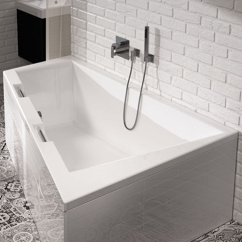 Vasca da bagno in acrilico - DOPPIO - RIHO - idromassaggio / bianca