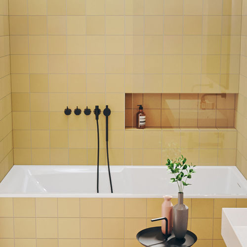 Vasca da bagno da incasso - STILL SHOWER - RIHO - in acrilico / idromassaggio / bianca