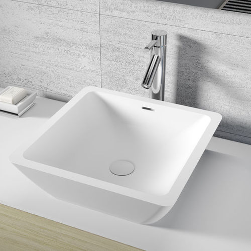 Lavabo da appoggio - AVELLA - RIHO - in Solid Surface / quadrato / contemporaneo