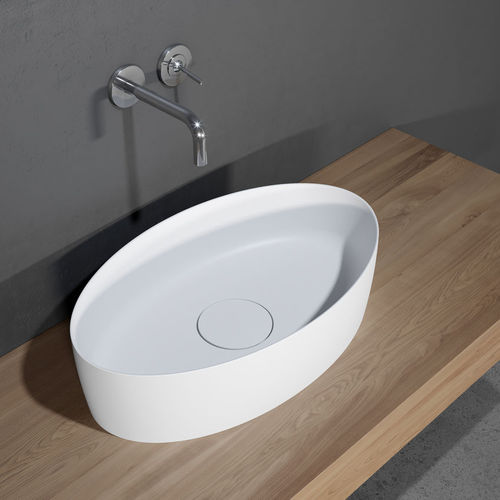 Lavabo da appoggio - THIN - RIHO - in ceramica / ovale / contemporaneo