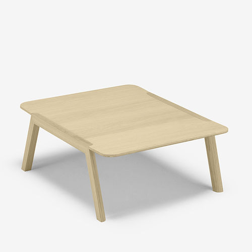Tavolino basso contemporaneo - HELDU - Alki - in rovere / con supporto in quercia / rettangolare