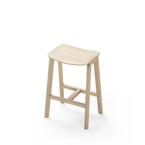 Sgabello da bar contemporaneo - HELDU - Alki - in rovere / con supporto in legno / contract