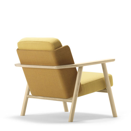 Poltrona contemporanea - LASAI - Alki - in pelle / in tessuto / in rovere