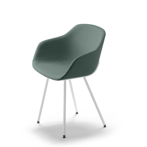 Sedia da pranzo contemporanea - KUSKOA BI - Alki - da interno / in bioplastica / con supporto in metallo