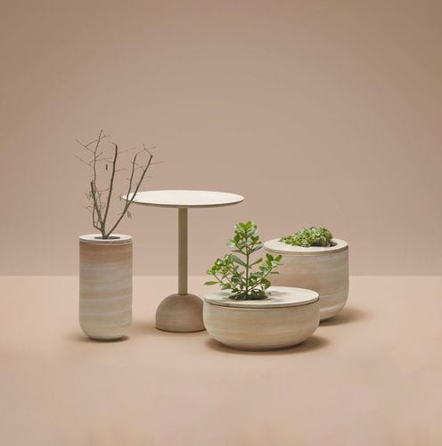 Vaso da giardino in terracotta - LUR - Alki - in rovere / rotondo / per uso residenziale