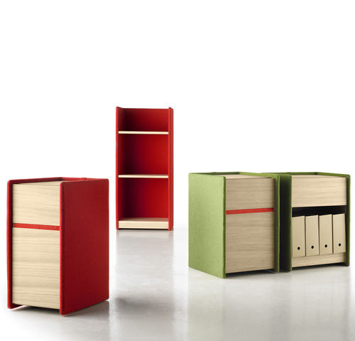 Cassettiera per ufficio in laminato - LANDA - Alki - 2 cassetti / con rotelle / modulare