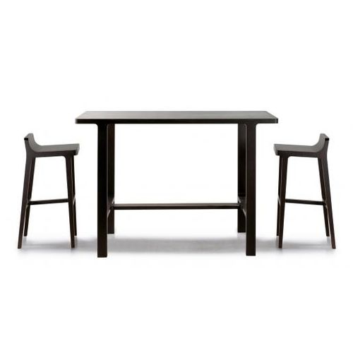 Tavolo alto contemporaneo - EMEA - Alki - in quercia naturale / con supporto in quercia / rettangolare