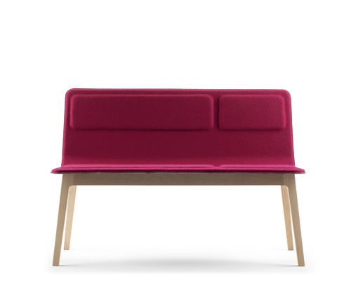 Panca contemporanea - LAIA - Alki - in rovere / in tessuto / in pelle