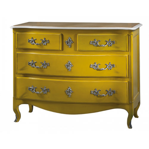 Cassettone in stile Luigi XV - LAVALLIERE : 27020 - LABARERE - in legno laccato / non specificato / giallo