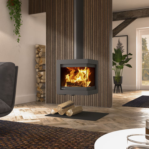 Stufa a legna - Dik Geurts - Bora Corner, Fixed - DRU - 4 kW / 5 kW...10 kW / sospesa