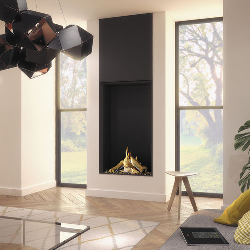 Focolare chiuso a gas - DRU - Maestro 75 Tall Eco Wave - DRU - a 1 faccia / in acciaio / in vetro