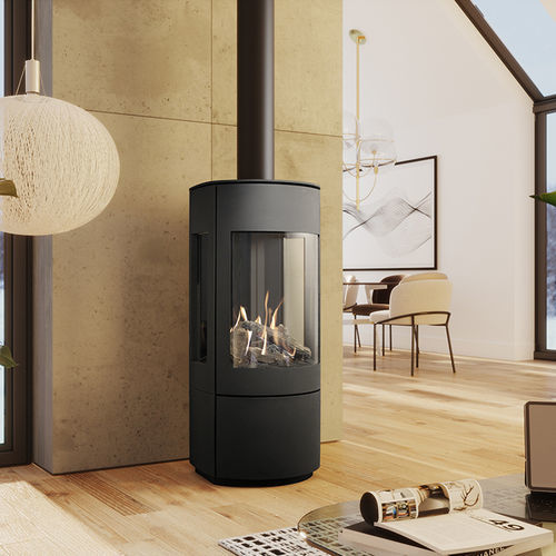 Stufa a gas - DRU - Convexo Eco Wave - DRU - 0 - 5 kW / a pavimento / a 3 facce