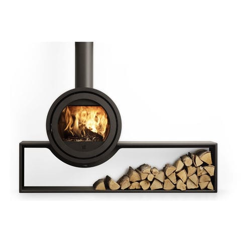 Stufa a legna - Dik Geurts - Odin Tunnel, Plateau - DRU - 5 kW...10 kW / a pavimento / a 2 facciate