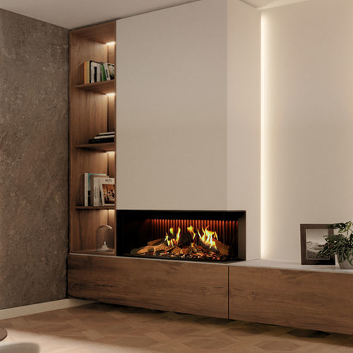Camino elettrico - DRU - Virtuo 100-2 Evolve - DRU - da incasso / ad angolo / a 2 facciate