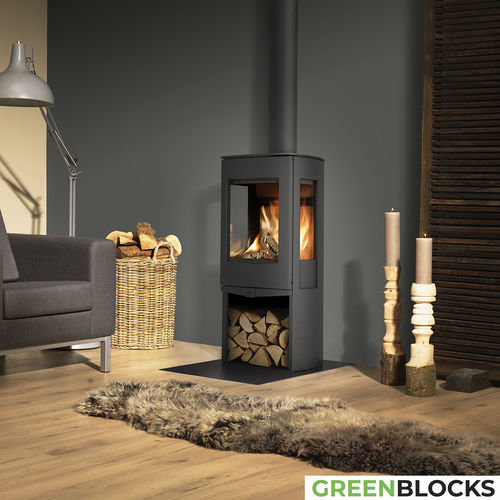 Stufa a legna - DIK GEURTS - Folke - DRU - 4 kW / 5 kW...10 kW / a pavimento