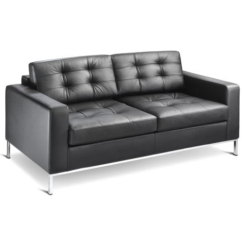 Divano design minimalista - CHECK - Connection - in pelle / nero / 2 posti