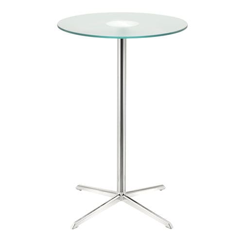 Tavolo alto contemporaneo - GLOSS - Connection - in noce / in vetro smerigliato / in alluminio