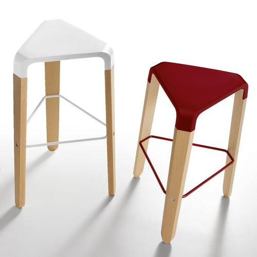 Sgabello da bar contemporaneo - PICAPAU : GPP1 - Connection - in plastica / in policarbonato / con supporto in faggio