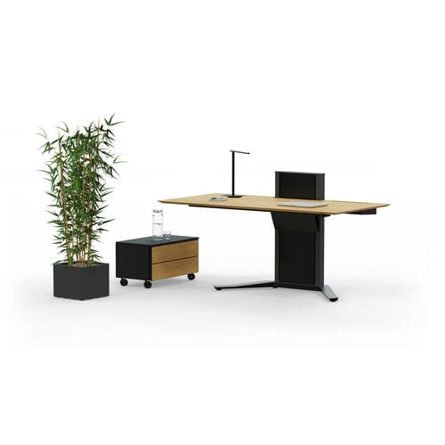 Scrivania per open space - HIGHONE - Leuwico - da terra / contemporanea / impiallacciata in legno