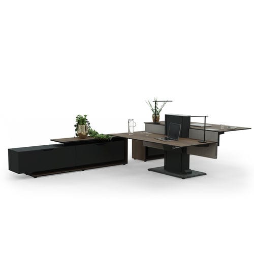 Scrivania per open space - HighONE DOUBLE - Leuwico - da terra / da 2-4 persone / contemporanea