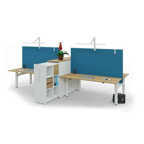 Scrivania per open space - SPINE-B - Leuwico - da terra / da 2-4 persone / contemporanea