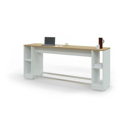 Banco reception in acciaio - COMMUNICATION DESK - Leuwico - in metallo laccato / in plastica / per ufficio