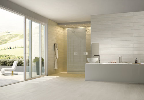 Piastrella in gres porcellanato - ARBOR : WHITE - Century - levigata / da bagno / da pavimento