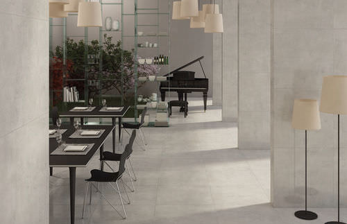 Piastrella in gres porcellanato - STUDIO : GRIGIO 1 - Century - levigata / da interno / da pavimento