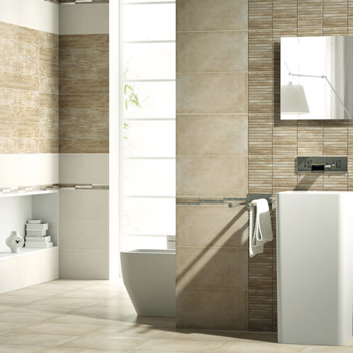 Piastrella in gres porcellanato - EUPHORIA : CENERE - Naxos - in ceramica / opaca / da bagno