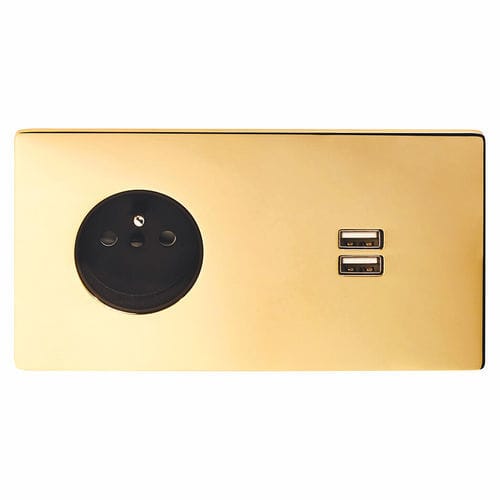 Presa di corrente - M  - MOD ELEC - USB / doppia / da parete