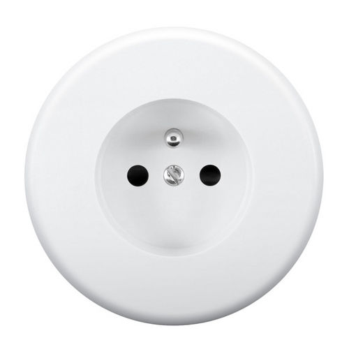 Presa di corrente - Iris  - MOD ELEC - da parete / in acciaio inossidabile / classica