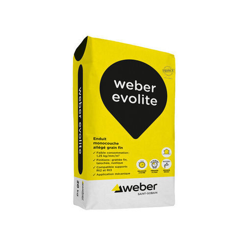 Intonaco di finitura - WEBER EVOLITE - Weber Industries - per facciata / per calcestruzzo / per mattoni