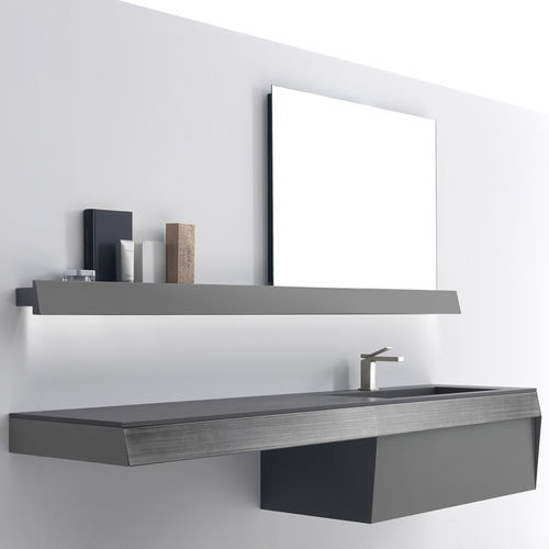 Mobile lavabo sospeso - KUT - karol - in legno / design / senza ante